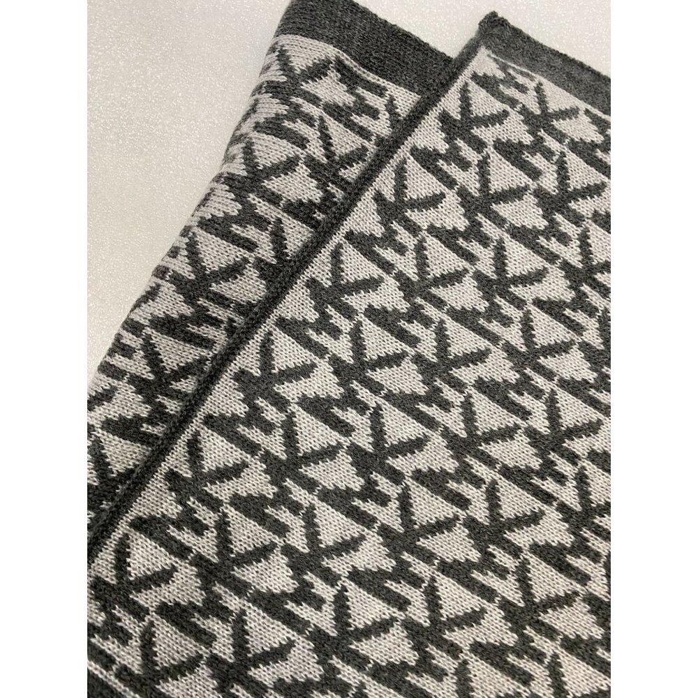 Michael Kors Scarf Logo Gray One Size Unisex Fall Winter - Picture 6 of 7